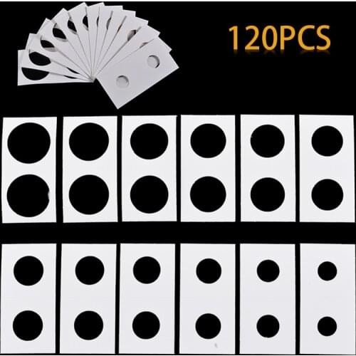120pcs 17.5mm-40mm Coin Holders 12 Sizes Cardboard Mylar Coin Flips Coin Collection Home Decors