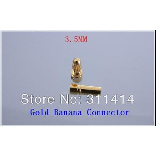 20 pairs/Lot 3.5mm Gold Bullet Banana Connector Plug 3.5 mm Thick Gold Plated For ESC Battery Motor Good Quality + Free Shipping