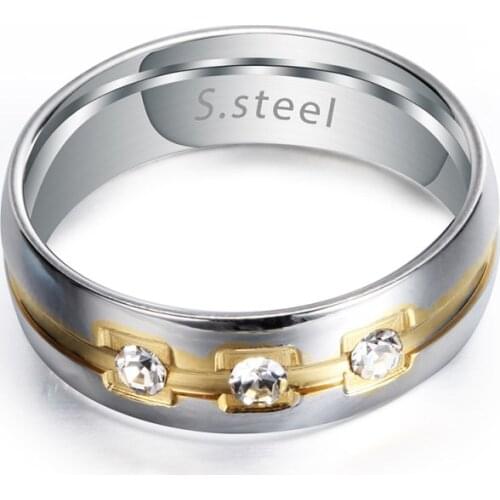 2021 Sale High Quality Titanium steel ring Crystal from Swarovskis Smooth and comfortable inner hole Fit Women and man For Party