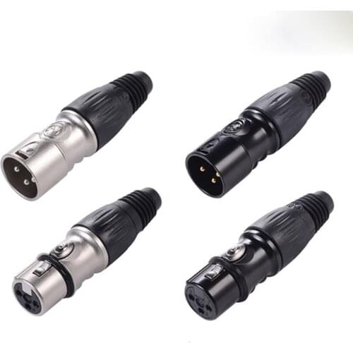 5PCS/Lot XLR Cannon Male/Female plug Connector 3-pole For NEUTRIK microphone line audio balance YS176/YS177/YS176-BG/YS177-BG