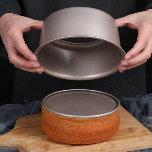 6 Inch 8 Inch Carbon Steel Cake Mold Removable Bottom Non-stick Baking Tray Home Cheese Cake Mold Steamed Cake Baking Tool