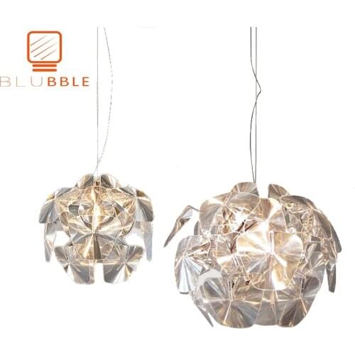 BLUBBLE Transparent Leaves Acrylic Laser Pendant Lights Dream Light Pendant Lamp Originality Modern Simple Hanging Lamp