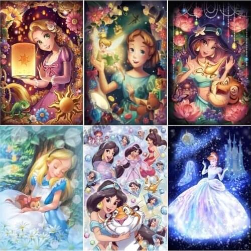 Diamond Painting Disney Princess Series 5D DIY Diamond Embroidery Full Mosaic Picture Home Decoration Kids Birthday Gift