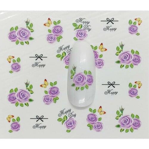 B05 Nail Sticker Adhesive Nail Art Tips Decorations Decals DIY Manicure Slider Embossed