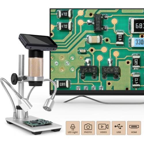 Andonstar Digital USB/HDMI Microscope ADSM201 3'' Display Image Video Documentation DIY PCB Tool For Phone Repair SMT Soldering