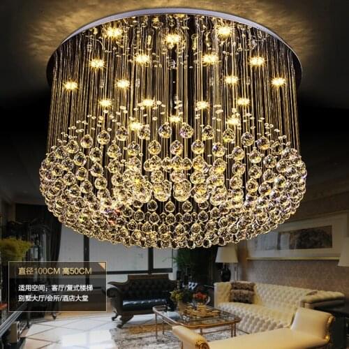 Crystal Chandeliers Modern LED Dimmable Chandelier Light Fixture 3 Light Colors Dimming Crystal Hanging Pendant Lamps Droplight