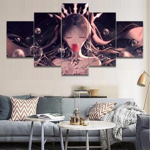 Canvas Painting Wall Art Pictures - Hd 5 Pieces Anime Roles Painting Print Poster Modular Living Room Home Decoration