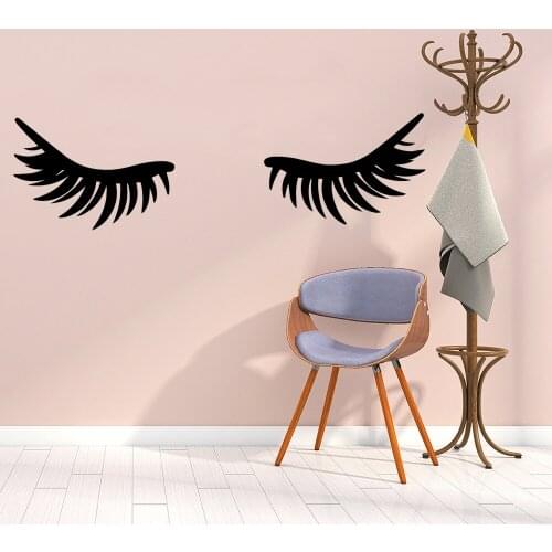 Creative eyelash beauty salon Wall Art Decal Decoration Fashion Sticker For Kids Rooms Home Decor Mural Custom vinilo pared