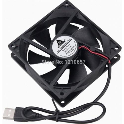 10 Pieces LOT Gdstime Motor 90mm 92mm x 25mm 9cm DC 5V USB Brushless Cooling Cooler Fan