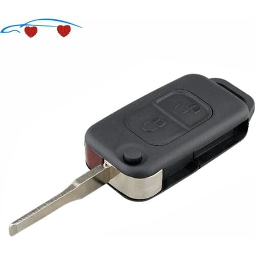 2020 New Car key case Flip Folding car Shell Remote Key Fob Case 2 Button ForMercedes Benz SLK E113 A C E S W168 W202 W203 HOT
