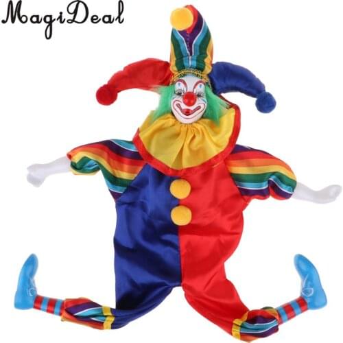 Hand Painted Porcelain Doll Colorful Funny Clown Dolls Home Display Decoration Valentines Gifts Festival Gifts Multicolor Crafts