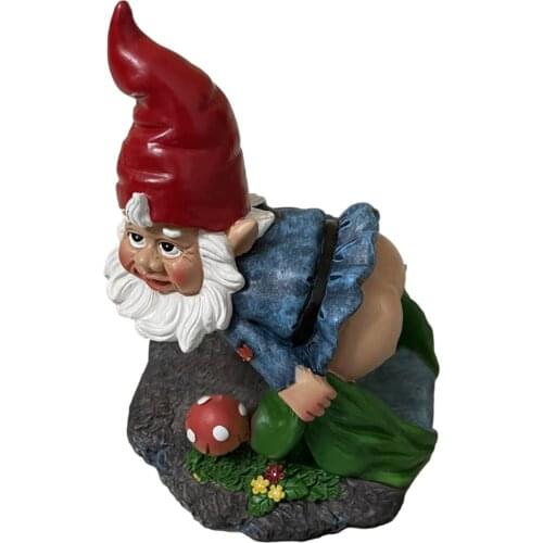 Garden Gnomes Miniature Ornaments Funny Gnome Statue Courtyard Ornaments Fairy Resin Micro Landscape Miniature Resin Ornament