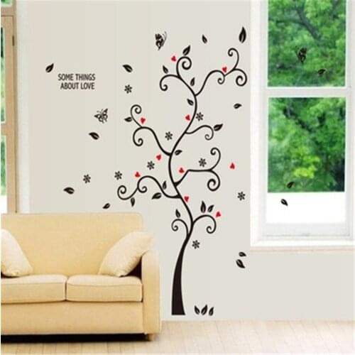 Happy Photo Frame Tree Wall Sticker Self-adhesive Waterproof For Bedroom Living Room TV Background Romantic Decoration Wallpaper