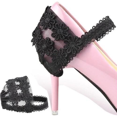 1Pair Fashion Elastic Anti-loose Lace Shoelaces Women Anti-loose Lace Fabric Shoe String Straps For High Heel Leather Shoes