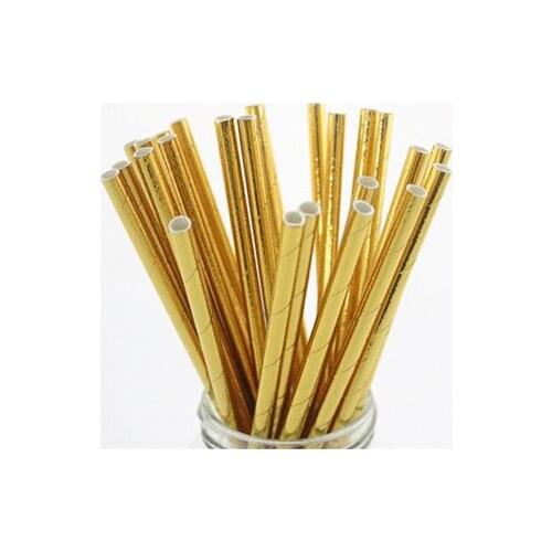APRICOT 25pcs Solid Color Paper Drinking Straw birthday wedding decoration party decoration event supplies drinking Straw