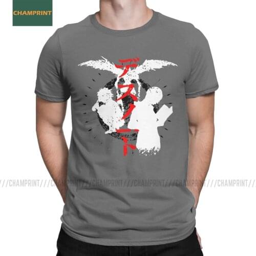 Where There Is L There Is Light Death Note T-Shirt Men Cotton T Shirts Yagami Anime Bad Evil Cartoon Manga Short Sleeve Tee