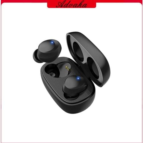 Advaka True Wireless TWS Earphones BT 5.0 Earbuds AI Voice Assistant 3D Stereo Sound Portable Charging Case Super Mini Headsets