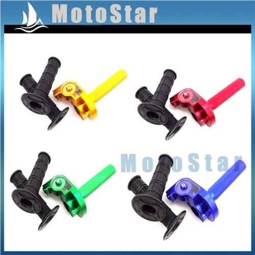 Twist Alloy Throttle + Black Handle Grips For XR50 CRF50 CRF70 KLX110 SSR Thumpstar YCF Pit Dirt Bike Motocross Motorcycle