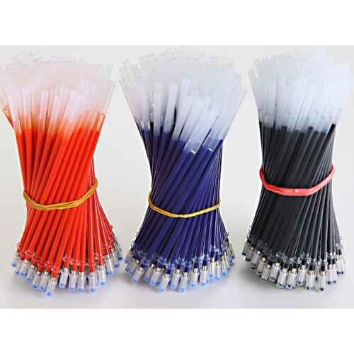 10PCS New Neutral Ink Gel Pen Refill Neutral Pens Good Quality Refill Black Blue Red 0.5mm Bullet Refill Office And School