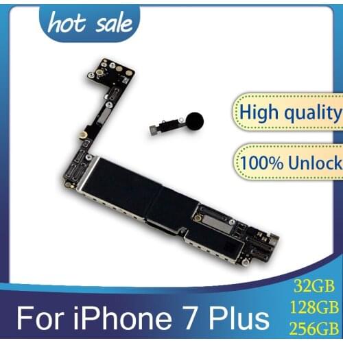 100% Unlocked For iPhone 7 Plus Motherboard With/Without Touch ID 32GB/128GB/256GB Logic Board With IOS System