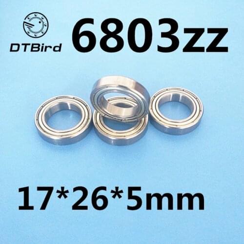 4pcs 6803zz 61803ZZ Ball Bearing 17*26*5 17x26x5MM 6803Z 61803-2Z Radial Shaft Ball Bearing