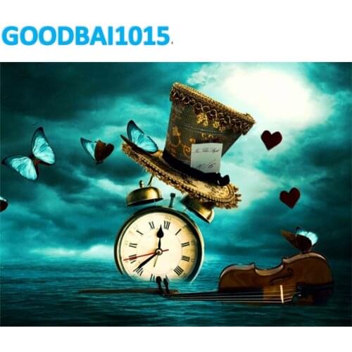 5D DIY Diamond Painting Art Hat Butterfly Clock Guitar Diamond Embroidery Full Cross Stitch Kits Mosaic Sale Home Decortion