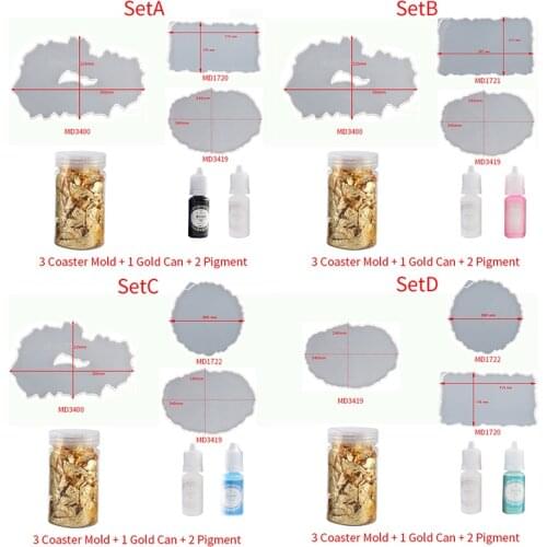 Large Tray Stampo Silicone Set Fruit Plate Tea Pad Molde Para Resina Epoxi Resin Art Supplies For Silicone Mold Making Kit