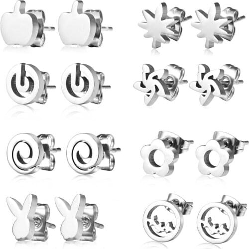 Cardi Koala Stainless Steel Fashion jewelry Earrings Studs women girl