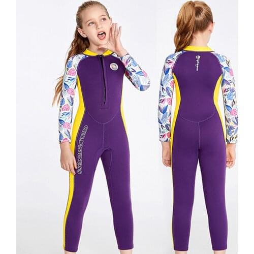 One Piece Beach Children Swimsuit Sun Protection Rash Guard Girls Swimwear With Sleeves Kids Swimming Surf Long Sleeve Swimsuit