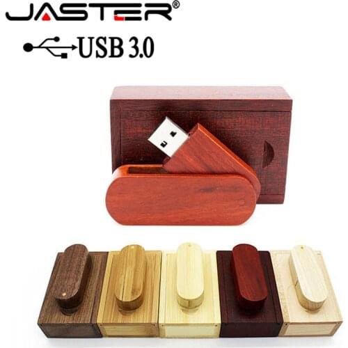 JASTER USB 3.0 wooden portable Wood USB Flash Drive pendrive 4GB 16G 32GB 64GB Memory stick wedding gift 1PCS free custom logo