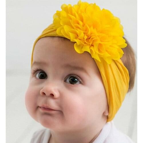 Girls Kids Baby Cotton Bow Hairband Flower Headband Sweet Turban Knot Head Wrap Black Green Pink