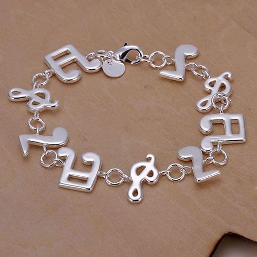 H242 Silver Color 925 Jewelry Popular Bracelet For Women Free Shipping Fashion Jewelry Music Bracelet /bjdakaka Axjajoqa