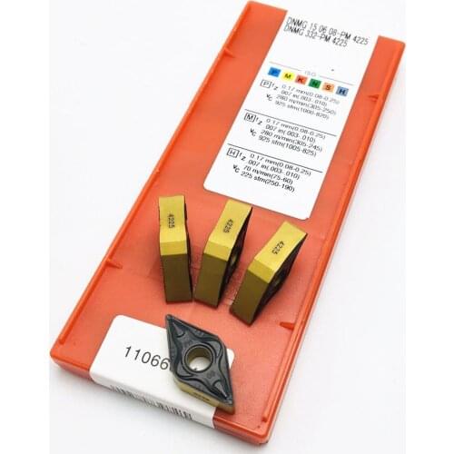 10 pieces of DNMG150608 PM 4225 high quality external turning tool turning insert lathe tool carbide dnmg 150608