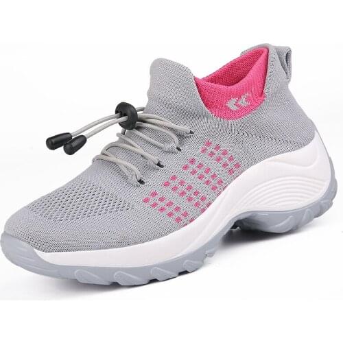 Ladies Trainers Casual Mesh Sneakers Pink Women Flat Shoes Lightweight Soft Sneakers Breathable Footwear Basket Shoes
