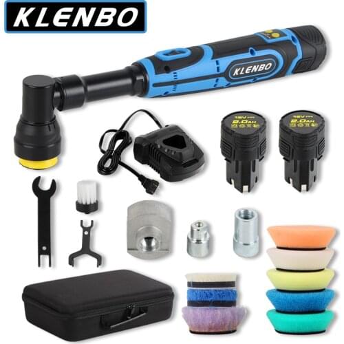 KLENBO 12V Mini Car Polisher Cordless, RO/DA Mini Polisher for Car Detailing, Variable Speed Swirl Killer Polisher