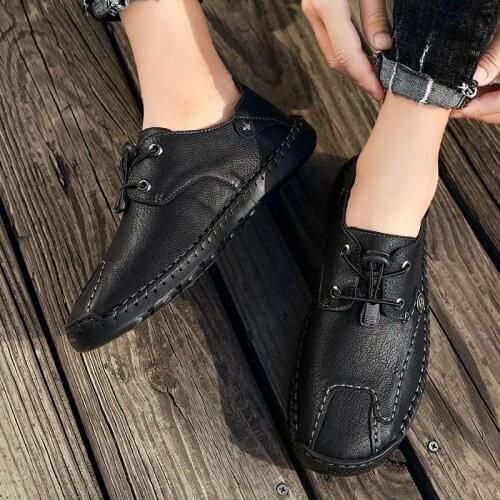Sneaker loafers flat shoe Mens fashion 2020 sports sneakers hot causal sport mens black man Sneaker Casual boots leather male