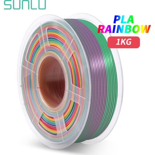 SUNLU Rainbow SILK PLA Filament 1.75mm Plastic PLA Rainbow 3D Printing Materials For 3d Printer New Arrivals PLA MarbleFilament