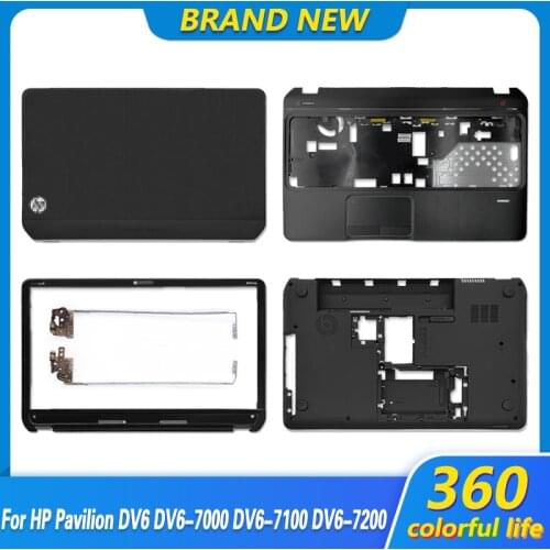 New For HP Pavilion DV6 DV6-7000 DV6-7100 DV6-7200 Laptop LCD Back Cover/Front Bezel/Hinges/Palmrest/Bottom Case 682047-001