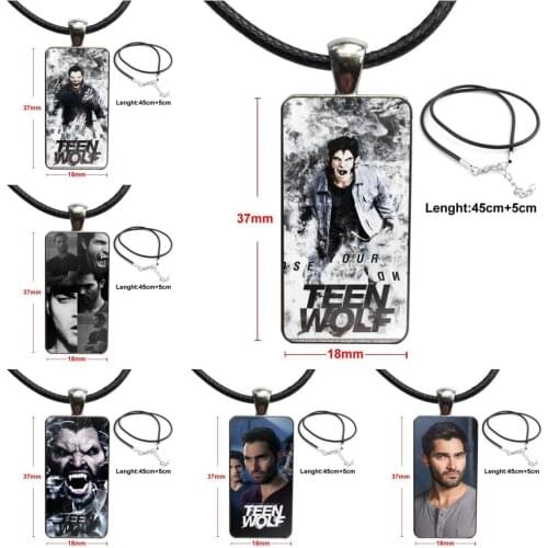 For Men Women Gift Glass Pendant Galaxy Pendant Necklace Women Stainless Steel Plated Necklaces Jewelry Derek Hale Teen Wolf