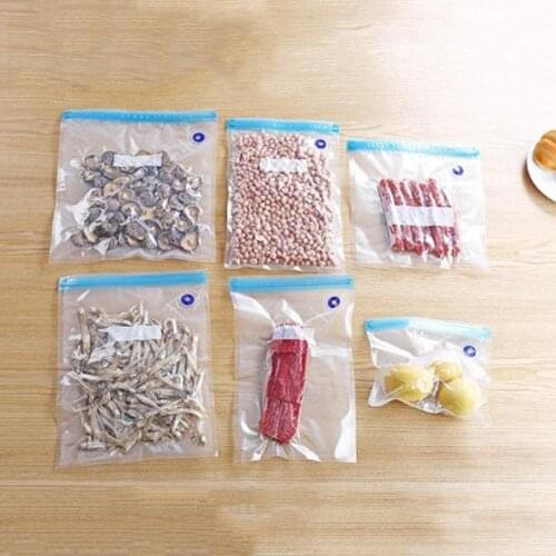 17/20pcs Sous Vide Vacuum Sealed Bag Reusable Food Storage Bag Kit Ziplock Bag Top Zipper Container With Hand Pump Clip Packing
