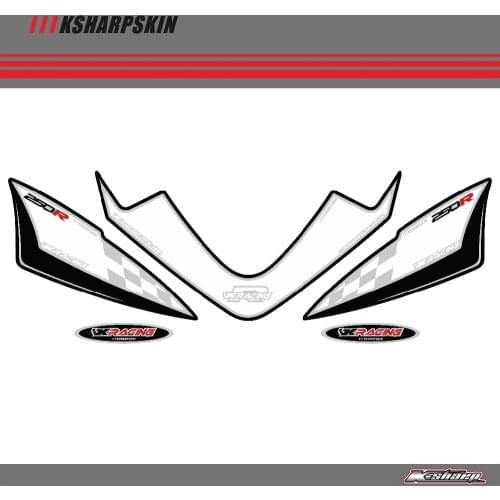 Front Fairing Motor Number Board 3D Gel Protector for KAWASAKI 250R 2008-2009