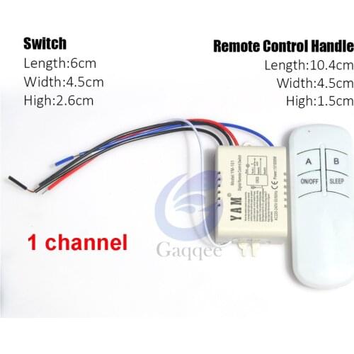 1/2/3/4 Channel ON/OFF 220V Wireless Remote Control Switch Receiver Transmitter for Lamp Light Electrical Equipments Light Switc