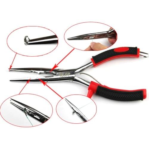Fishing Lure Stainless Steel Line Plier Scissor Clipper with Bag Ocean Boat Fishing Accessories