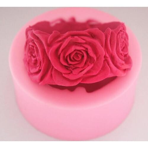 Rose Flower Silicone Soap Molds 3D Handmade Candle Mold Flower Fondant Chocolate Jelly Candy Gumpaste Form For Candle Making