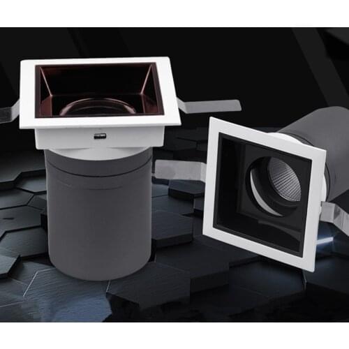 Modern Dimmable Recessed Anti-Glare Led Ceiling Lamp Aluminum Spot Led 18W 24° Adjustable Anti-glare Indoor Home Lighting