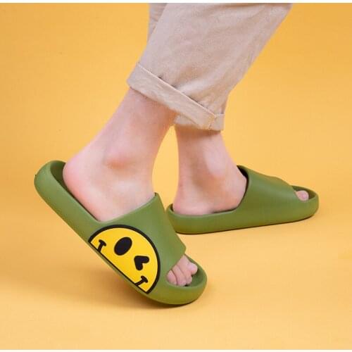 Children Smiley Face Slippers Soft Shoes Comfortable Toddler Kid Baby Home Shoes Lovely Cartoon Smile Pattern Non-slip Footwear