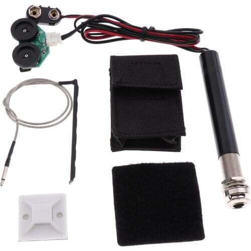 Tooyful Active Endpin Jack Preamp Piezo Pickup Kit for Acoustic Guitar Ukulele Mandolin Parts