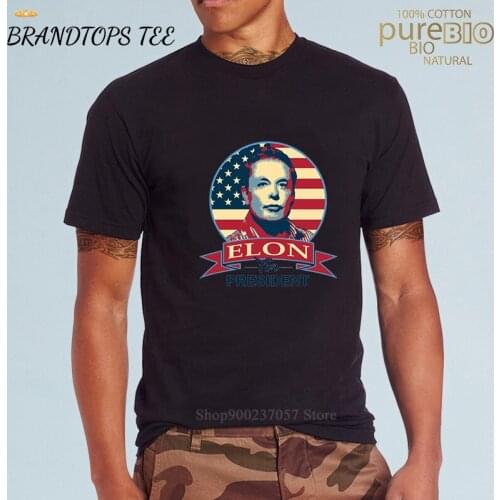 Vintage Elon For President T shirt men Elon Musk SpaceX T-shirt starmanX car T-shirt man Falcon rocket tshirt Tesla Roadster Tee