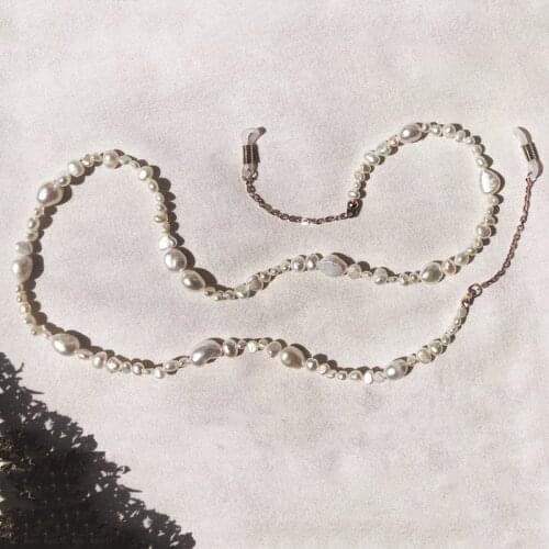 Moda Natural freshwater pearl sunglasses chain real irregular pearl for women Fashion Elegant Eyeglass Chain Spectacle Strap
