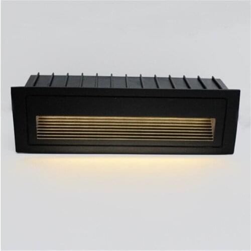 1PCS 10W Recessed LED Stair Light AC85V-265V Indoor/Outdoor IP67 Corner Wall Lights Stairs Step Stairway Hallway Staircase Lamp